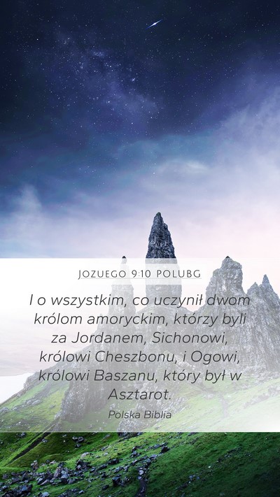 Jozuego 9:10 POLUBG Bible Verse Image