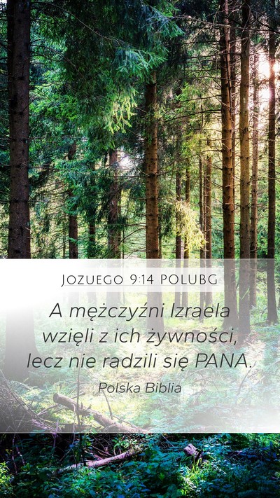 Jozuego 9:14 POLUBG Bible Verse Image