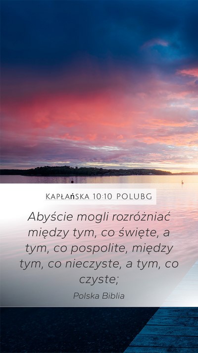 Kapłańska 10:10 POLUBG Bible Verse Image