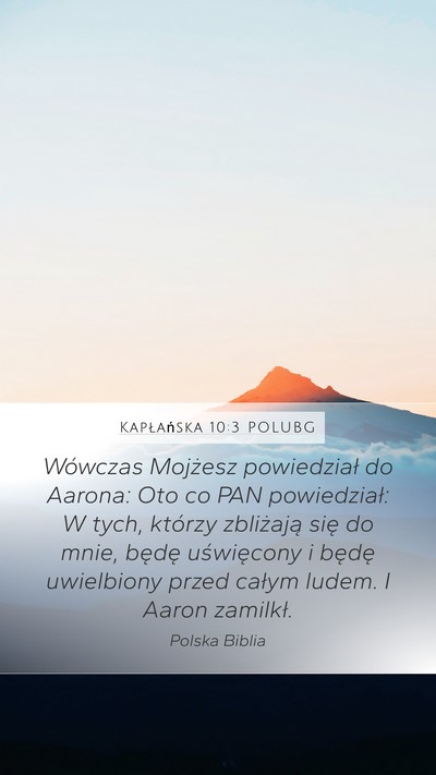 Kapłańska 10:3 POLUBG Bible Verse Image