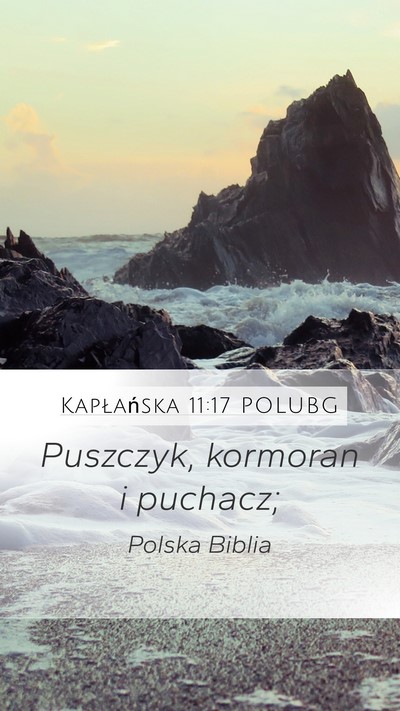 Kapłańska 11:17 POLUBG Mobile Phone Wallpaper - Puszczyk, kormoran i - Mobile Bible Verse Wallpaper