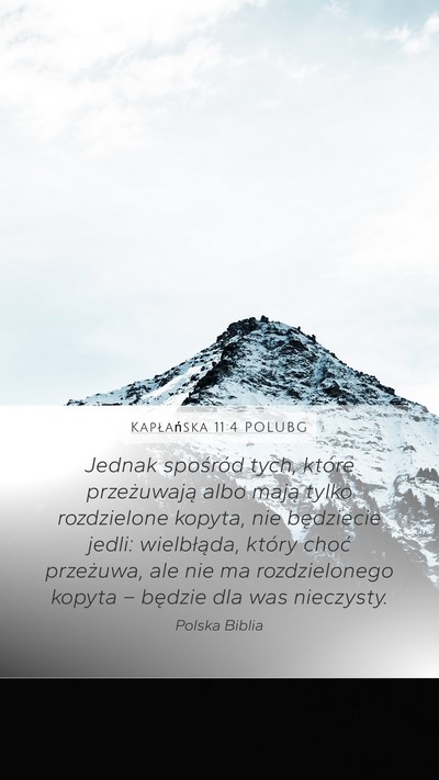 Kapłańska 11:4 POLUBG Mobile Phone Wallpaper - Jednak spośród tych, które przeżuwają albo - Mobile Bible Verse Wallpaper