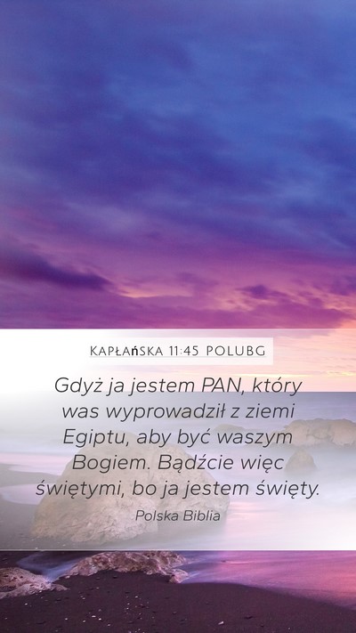 Kapłańska 11:45 POLUBG Bible Verse Image