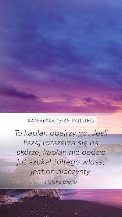Kapłańska 13:36 POLUBG Bible Verse Image