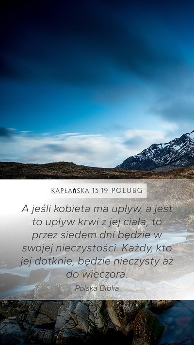 Kapłańska 15:19 POLUBG Bible Verse Image