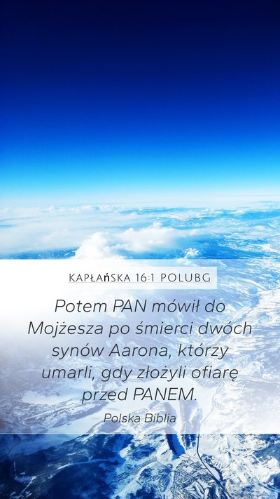 Kapłańska 16:1 POLUBG Bible Verse Image