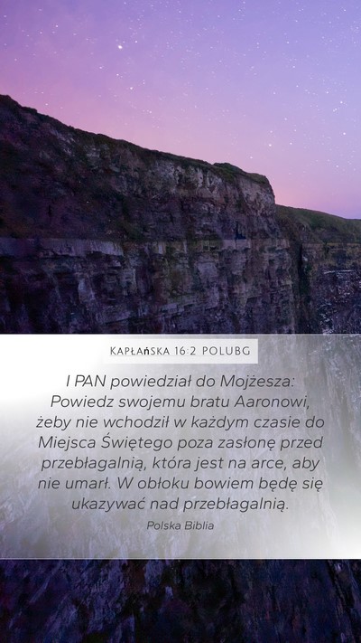 Kapłańska 16:2 POLUBG Bible Verse Image