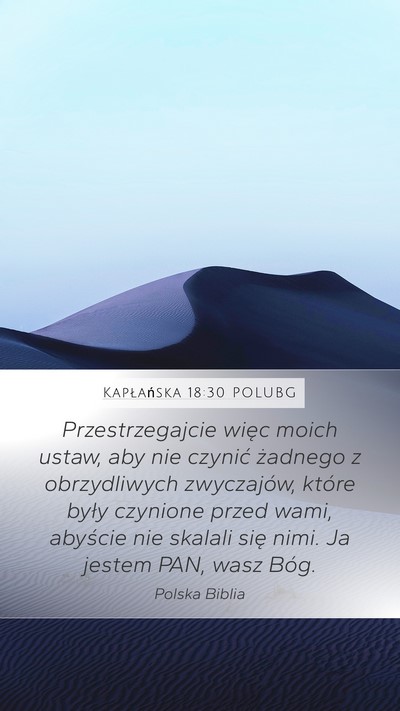 Kapłańska 18:30 POLUBG Bible Verse Image
