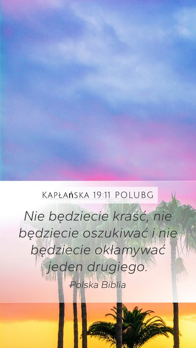Kapłańska 19:11 POLUBG Bible Verse Image