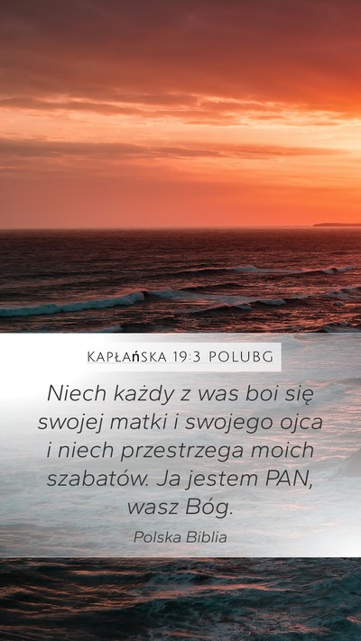 Kapłańska 19:3 POLUBG Bible Verse Image
