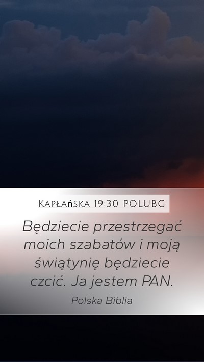 Kapłańska 19:30 POLUBG Bible Verse Image