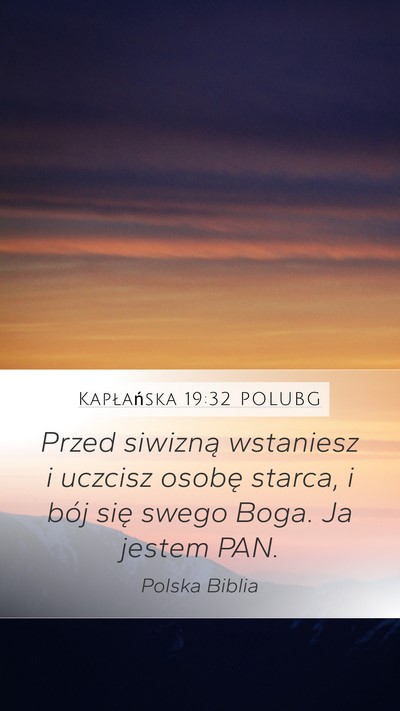 Kapłańska 19:32 POLUBG Bible Verse Image