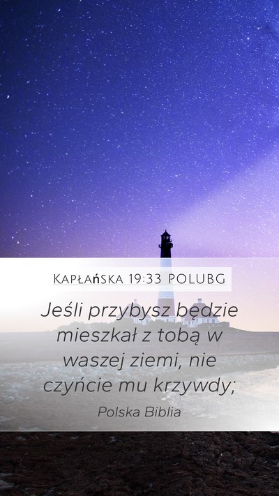 Kapłańska 19:33 POLUBG Bible Verse Image