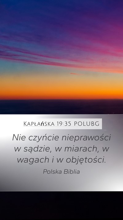 Kapłańska 19:35 POLUBG Bible Verse Image