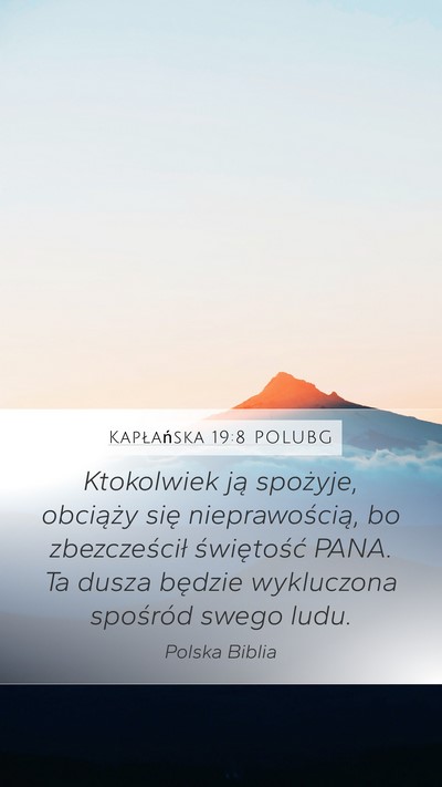 Kapłańska 19:8 POLUBG Bible Verse Image