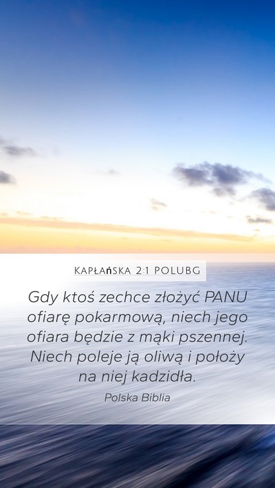 Kapłańska 2:1 POLUBG Bible Verse Image