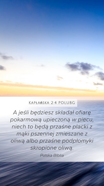 Kapłańska 2:4 POLUBG Bible Verse Image