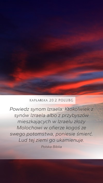 Kapłańska 20:2 POLUBG Bible Verse Image