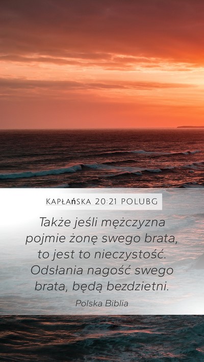 Kapłańska 20:21 POLUBG Bible Verse Image