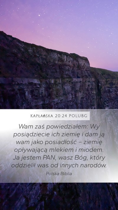 Kapłańska 20:24 POLUBG Bible Verse Image