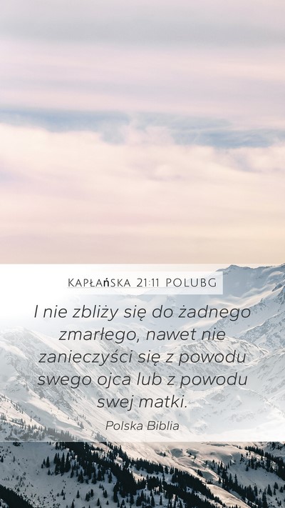 Kapłańska 21:11 POLUBG Bible Verse Image