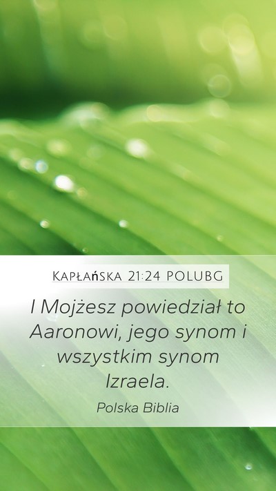 Kapłańska 21:24 POLUBG Bible Verse Image