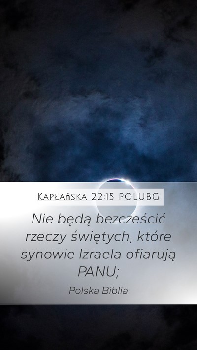 Kapłańska 22:15 POLUBG Bible Verse Image