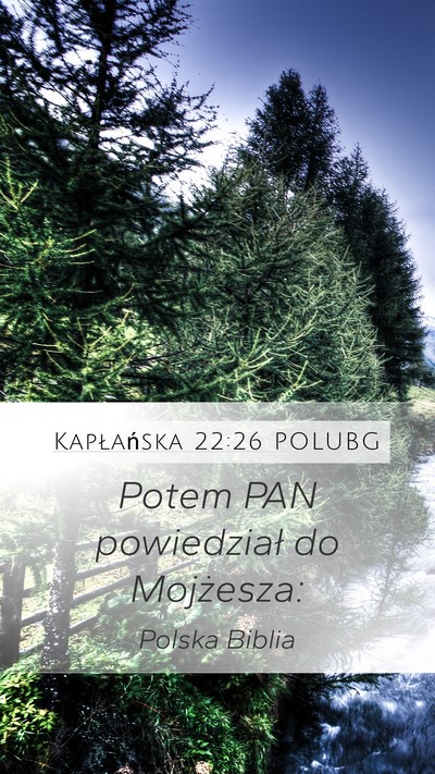 Kapłańska 22:26 POLUBG Mobile Phone Wallpaper - Potem PAN powiedział do - Mobile Bible Verse Wallpaper