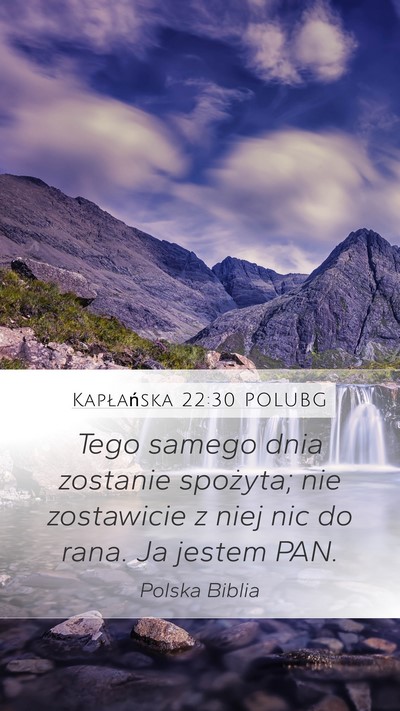 Kapłańska 22:30 POLUBG Bible Verse Image
