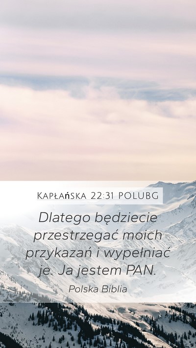 Kapłańska 22:31 POLUBG Bible Verse Image