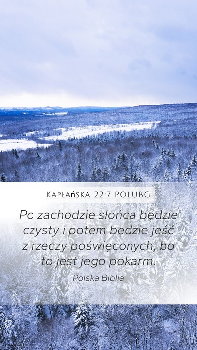 Kapłańska 22:7 POLUBG Mobile Phone Wallpaper - Po zachodzie słońca będzie czysty i potem - Mobile Bible Verse Wallpaper