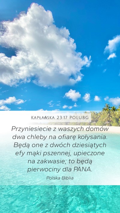 Kapłańska 23:17 POLUBG Bible Verse Image