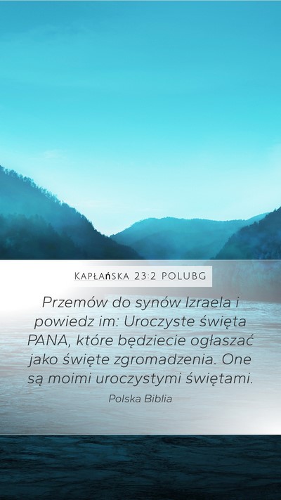 Kapłańska 23:2 POLUBG Bible Verse Image