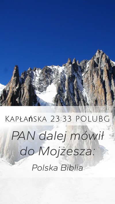Kapłańska 23:33 POLUBG Bible Verse Image