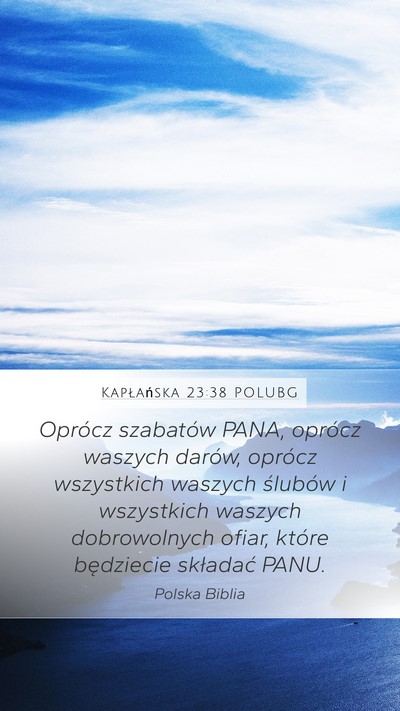 Kapłańska 23:38 POLUBG Bible Verse Image