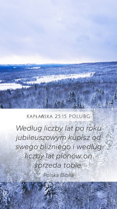Kapłańska 25:15 POLUBG Bible Verse Image