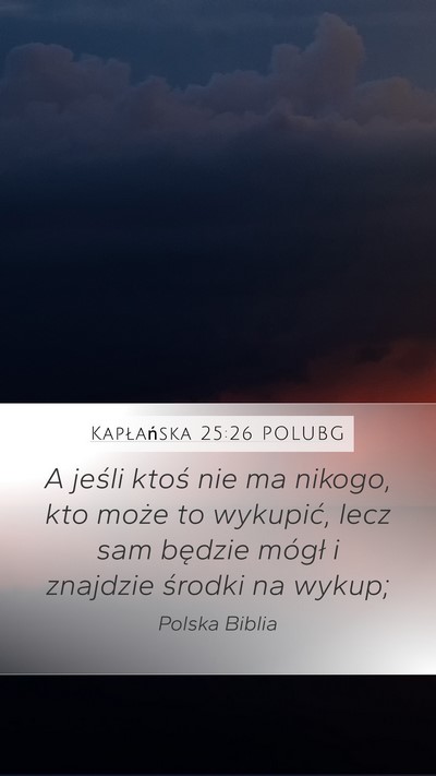 Kapłańska 25:26 POLUBG Bible Verse Image