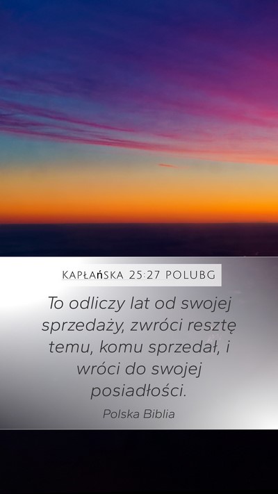 Kapłańska 25:27 POLUBG Bible Verse Image