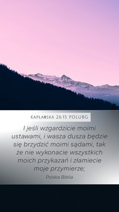 Kapłańska 26:15 POLUBG Bible Verse Image