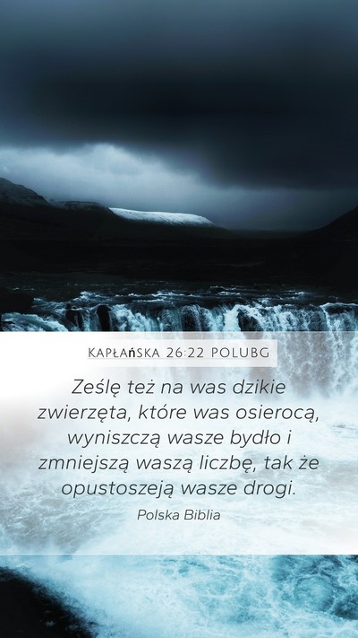 Kapłańska 26:22 POLUBG Bible Verse Image