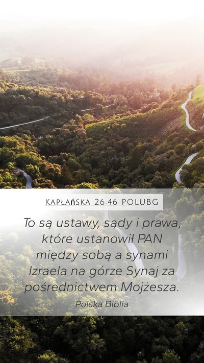 Kapłańska 26:46 POLUBG Bible Verse Image