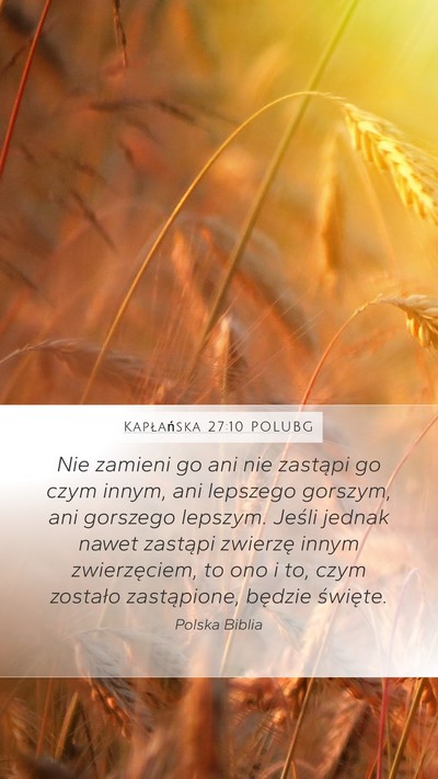 Kapłańska 27:10 POLUBG Bible Verse Image