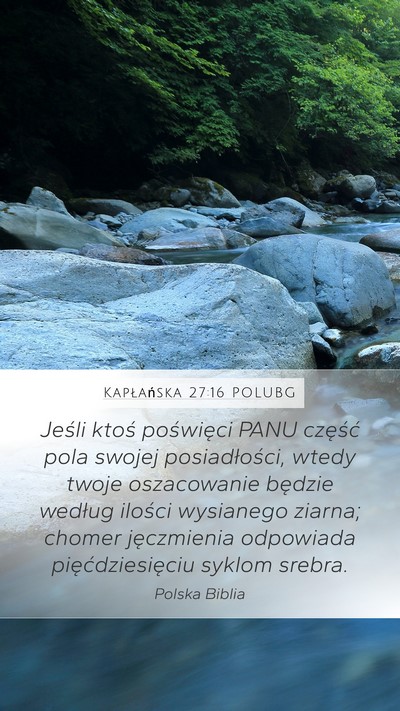 Kapłańska 27:16 POLUBG Bible Verse Image