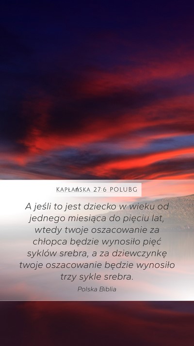 Kapłańska 27:6 POLUBG Bible Verse Image