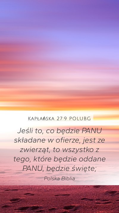 Kapłańska 27:9 POLUBG Bible Verse Image