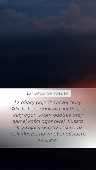 Kapłańska 3:9 POLUBG Bible Verse Image
