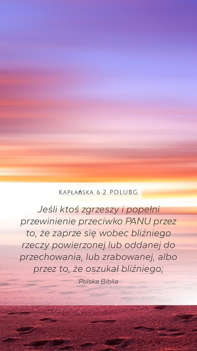 Kapłańska 6:2 POLUBG Bible Verse Image