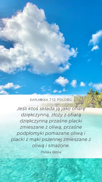 Kapłańska 7:12 POLUBG Bible Verse Image