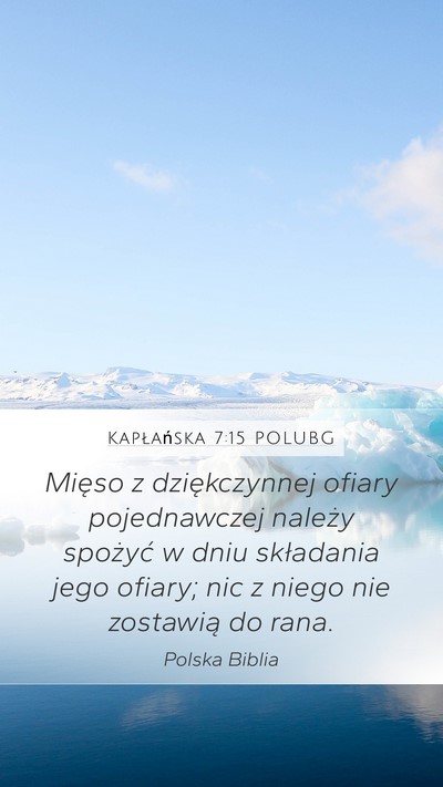 Kapłańska 7:15 POLUBG Bible Verse Image
