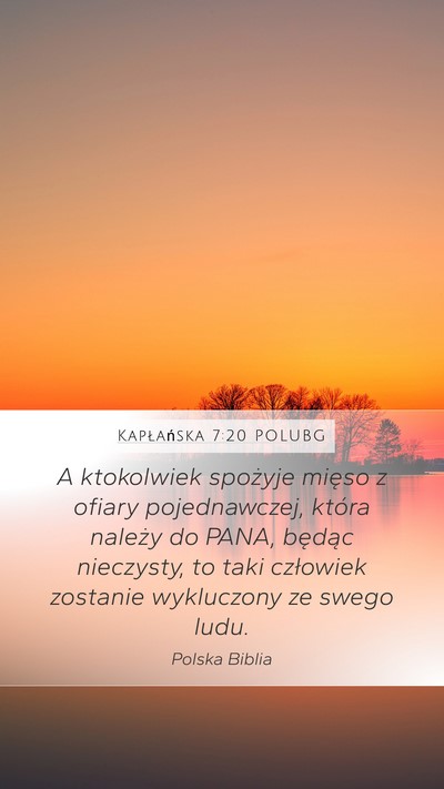 Kapłańska 7:20 POLUBG Bible Verse Image
